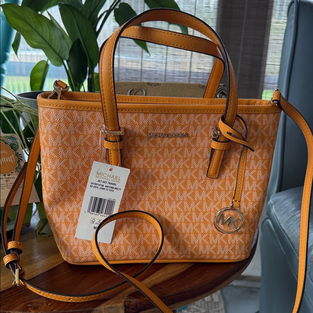 Michael Kors Tangerine Signature Satchel